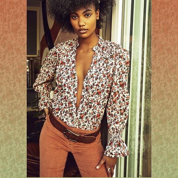 Free People Meant To Be Blouse in Vintage Combo Size X-Small - Picture 1 of 8
